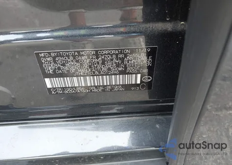 2020 Lexus Gs 350 F Sport из США, поврежденный, VIN JTHEZ1CL8LA012496